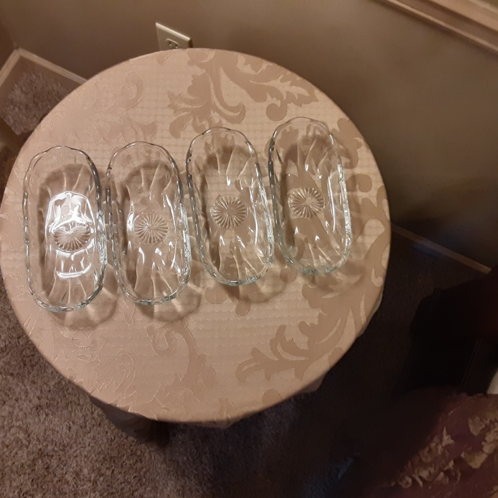 Anchor Hocking Vintage Ribbed Design Dessert Trays